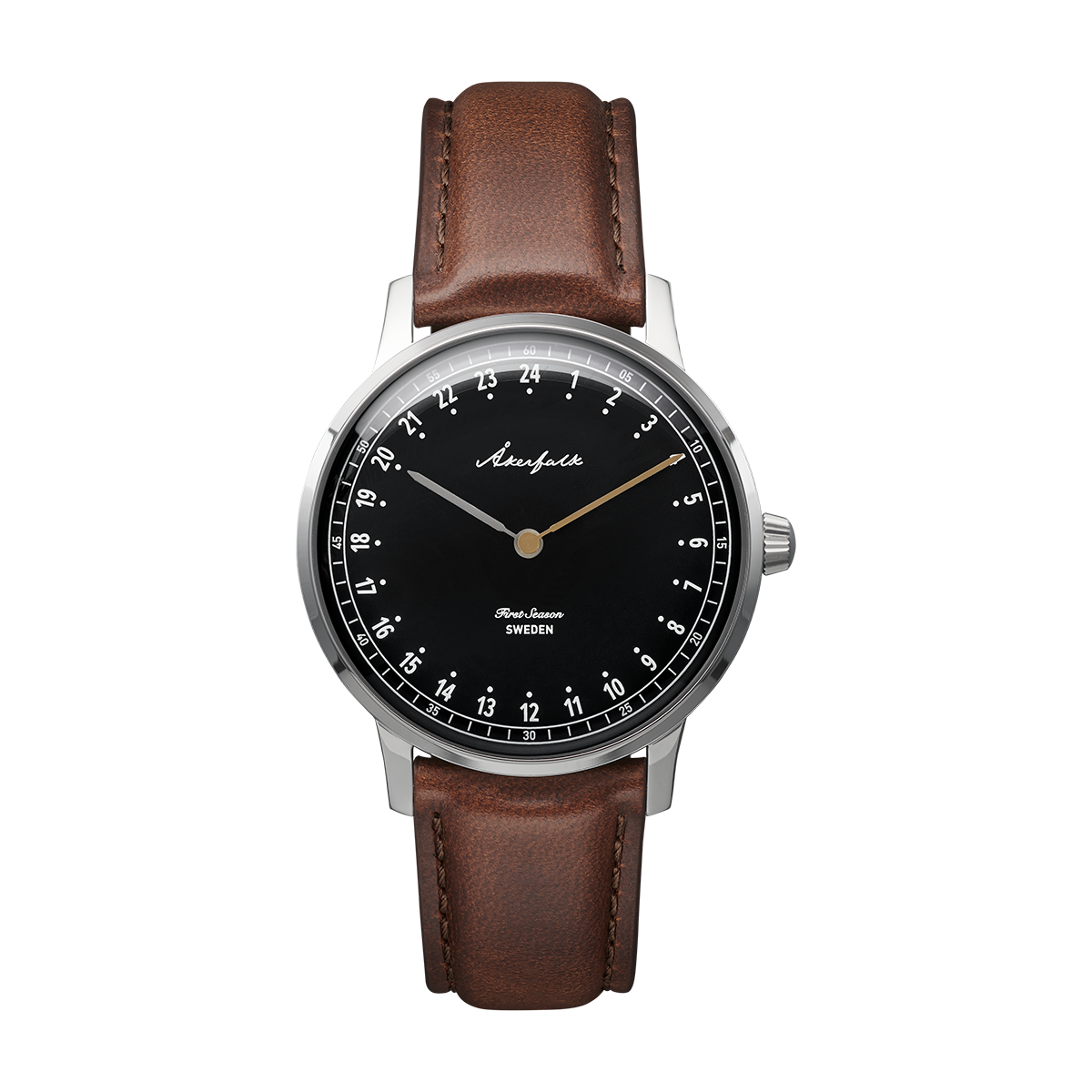 First Season Silver Black with Brown Leather