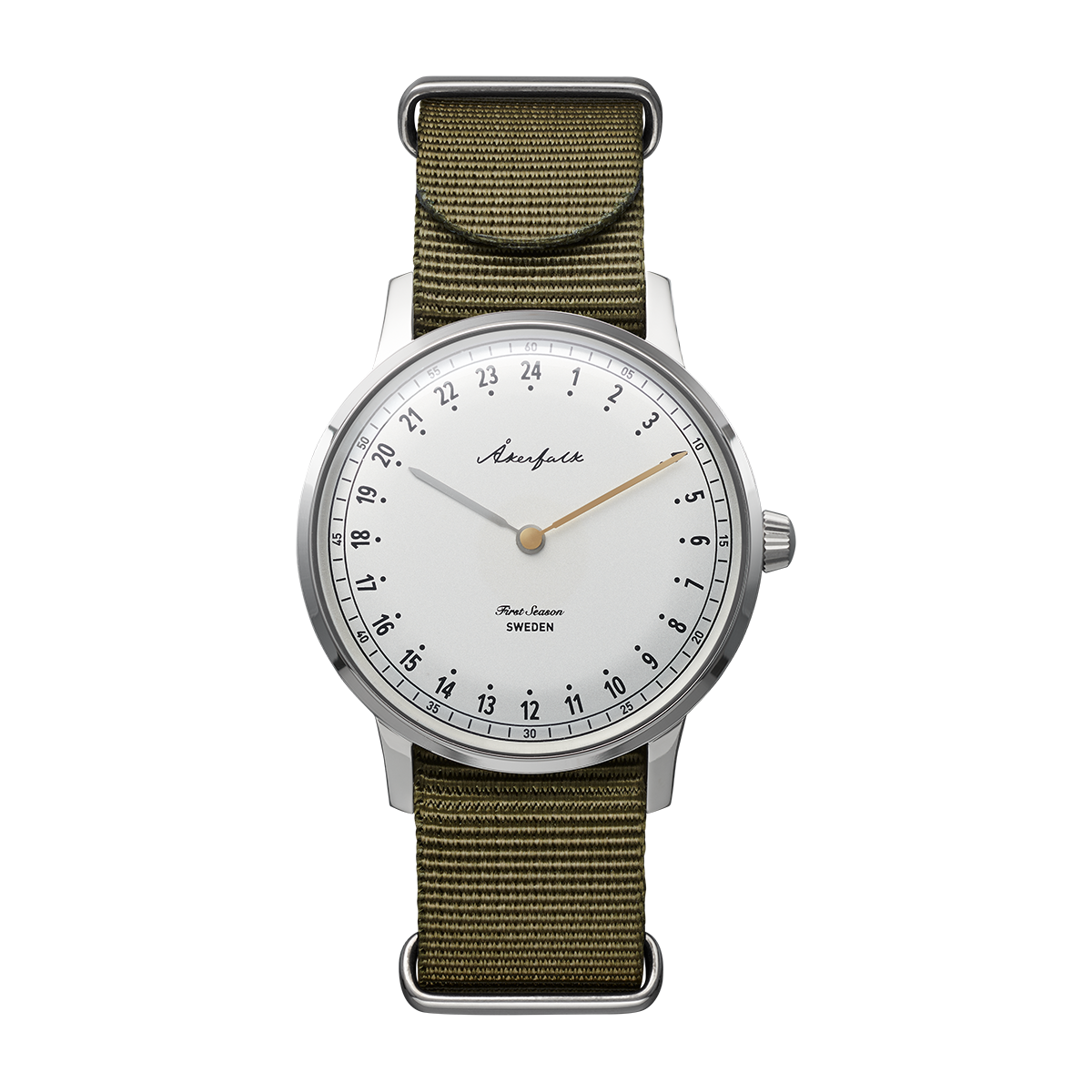 First Season Silver White with Green NATO