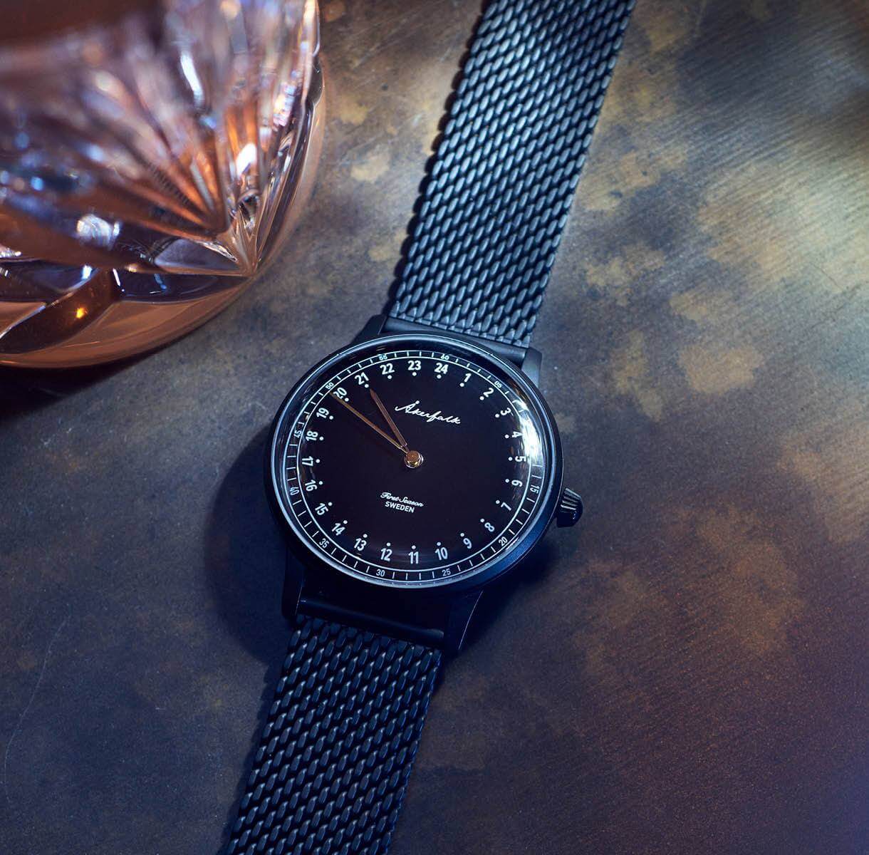 Matte black watches