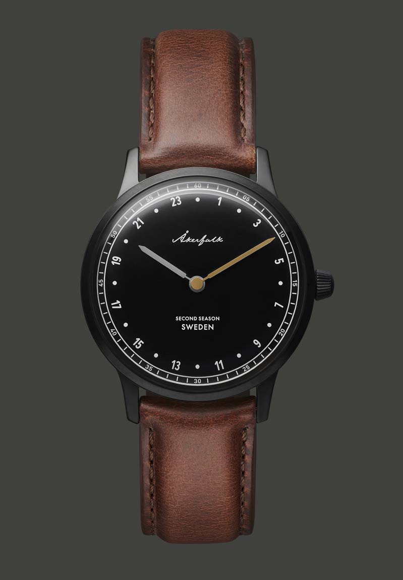 Male Kuppel Two-Hand Sub-Second Blue Leather Watch SKW6888 – Just In Time