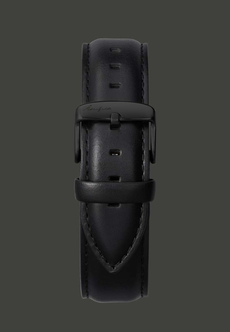 Black Leather Strap 18 mm